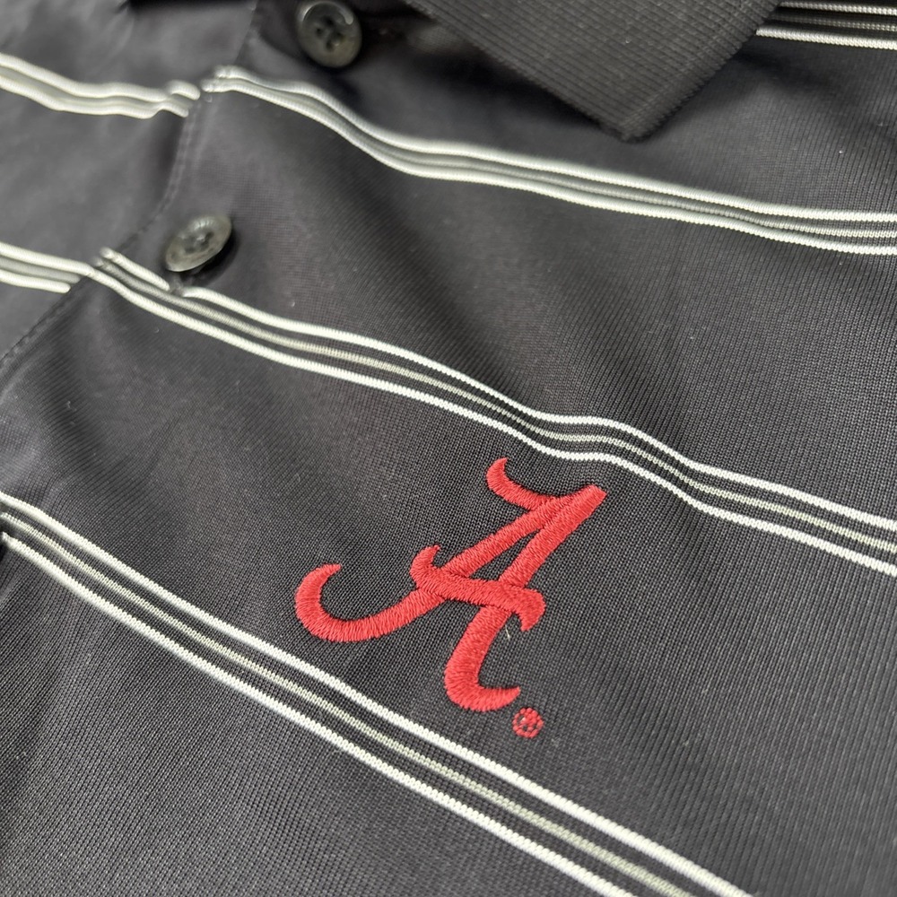 ALABAMA CRIMSON TIDE Boys‎ Performance Polo Shirt XS Black Stretch Football Golf - Picture 8 of 11